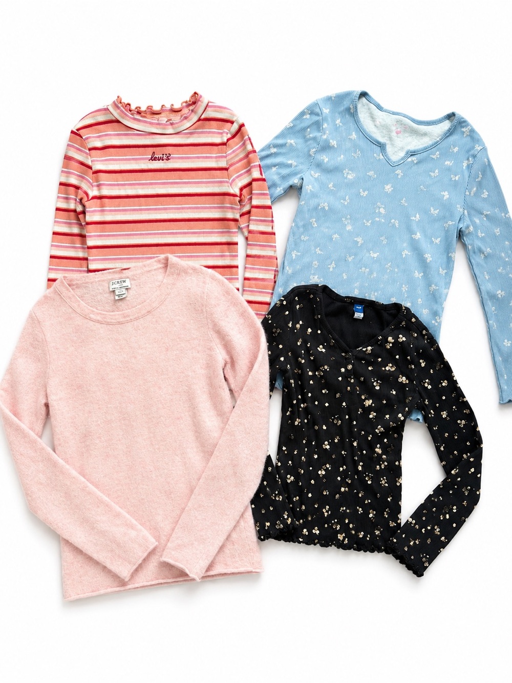 J.Crew girls bundle of girls long sleeve tops sweaters size medium 7/8